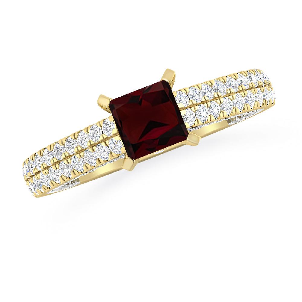 Yellow Gold - Garnet