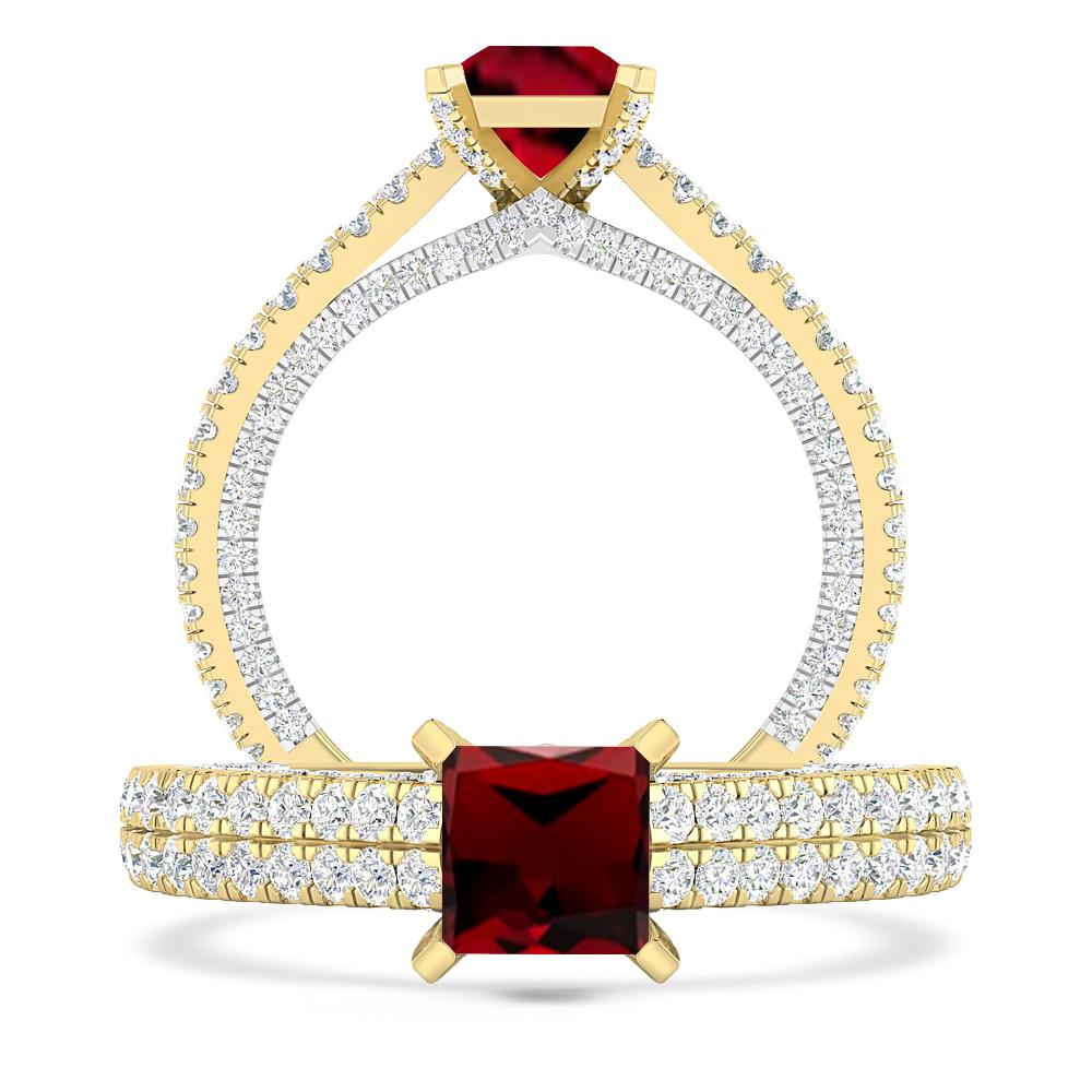 Yellow Gold - Garnet