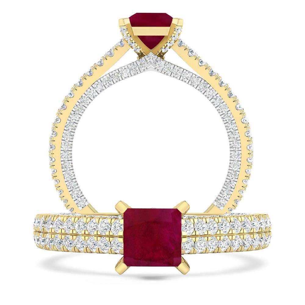 Yellow Gold - Ruby