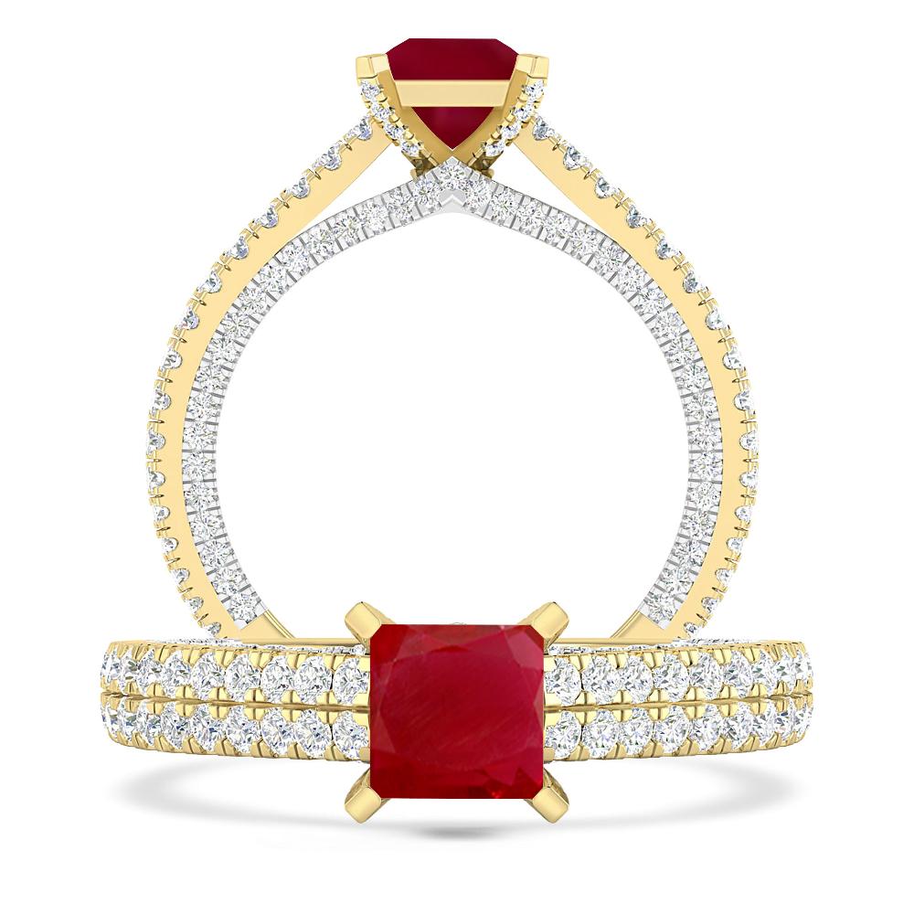 Yellow Gold - Ruby