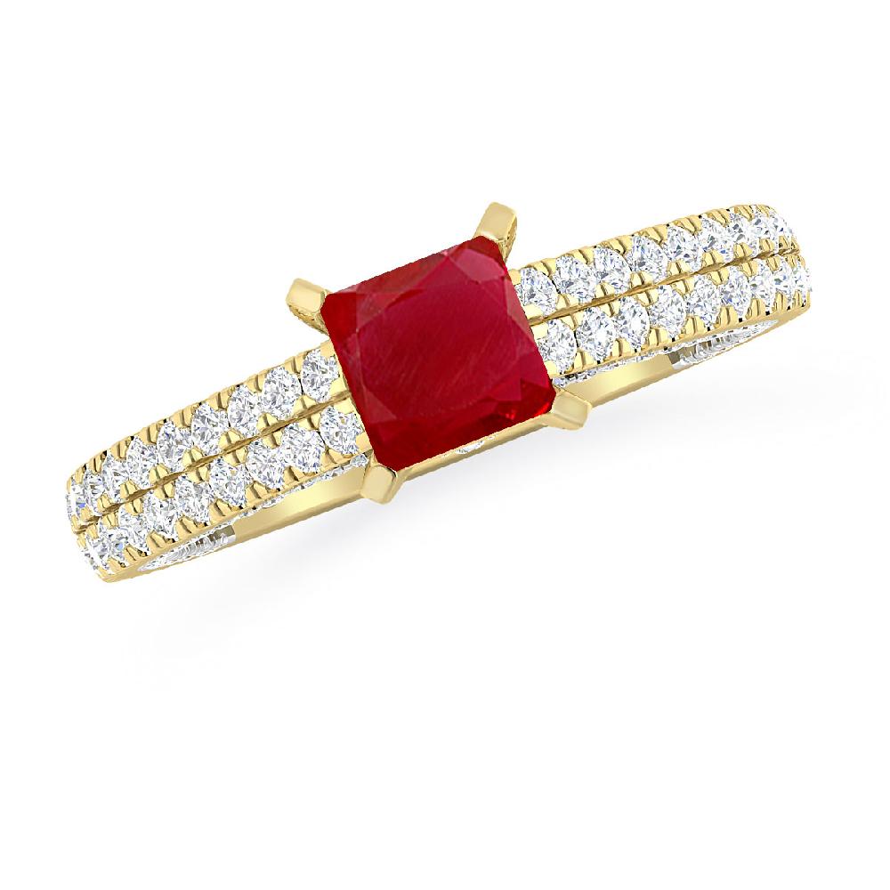 Yellow Gold - Ruby