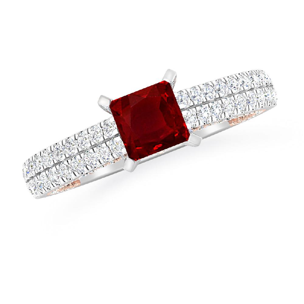 White Gold - Ruby