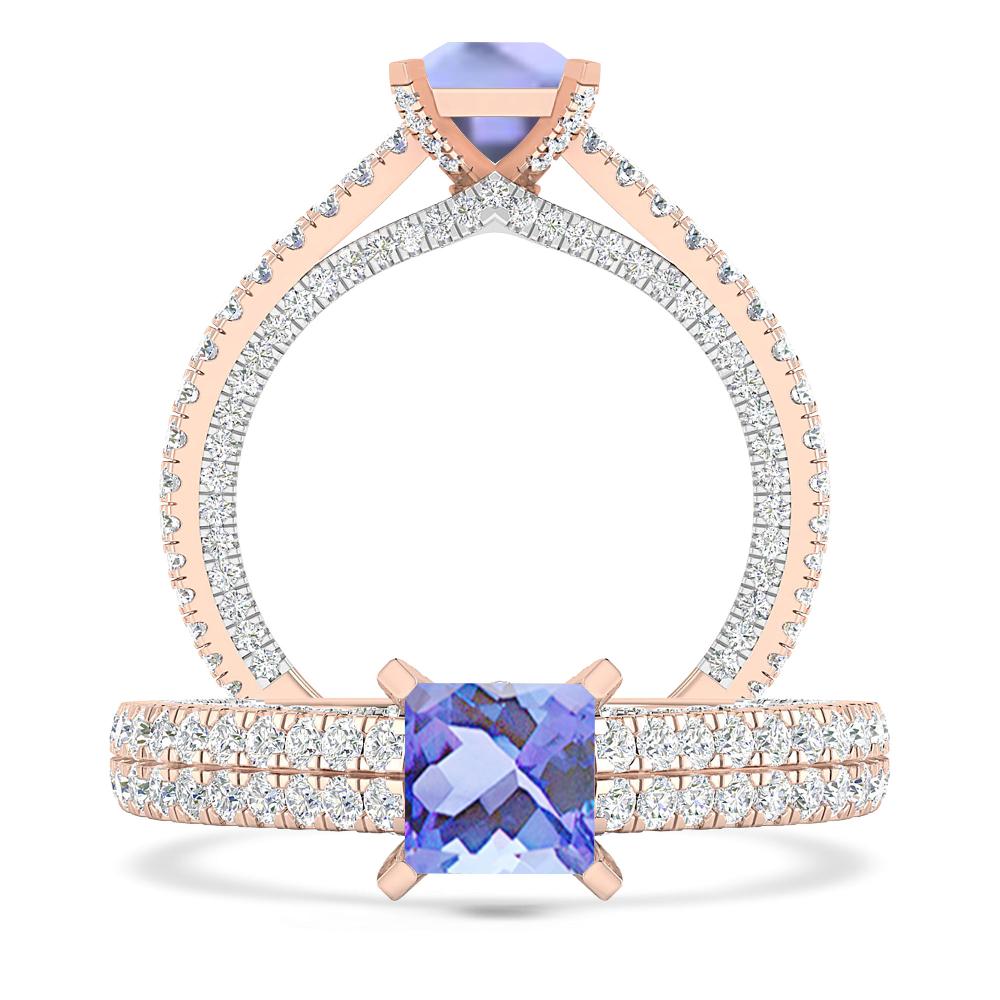 Rose Gold - Tanzanite