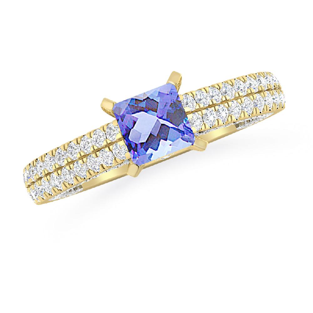 Yellow Gold - Tanzanite