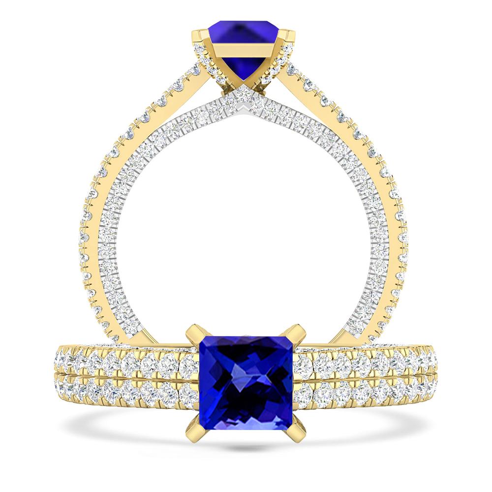 Yellow Gold - Tanzanite