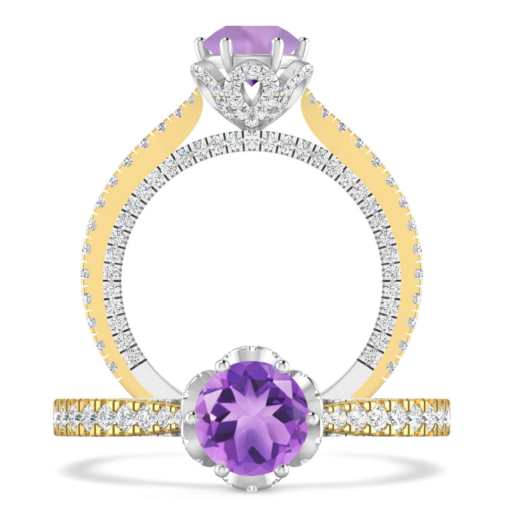 Yellow Gold - Amethyst