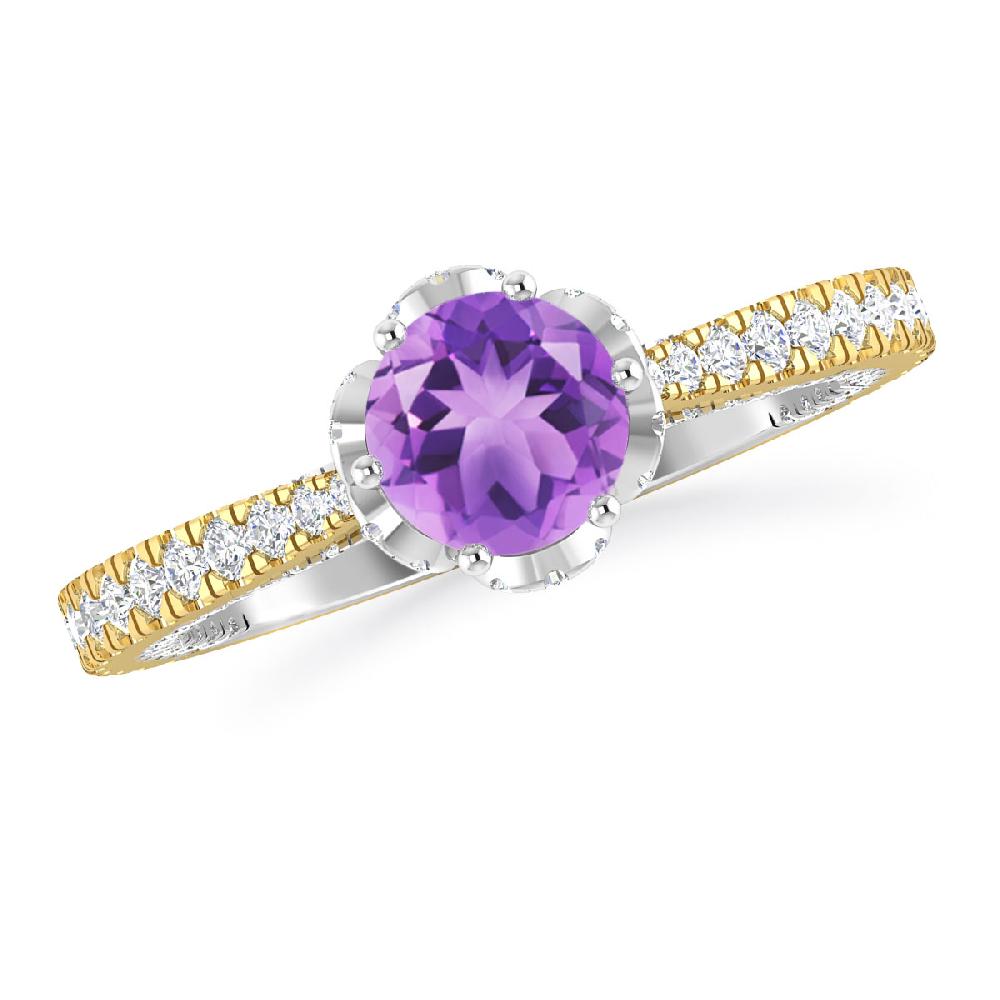 Yellow Gold - Amethyst