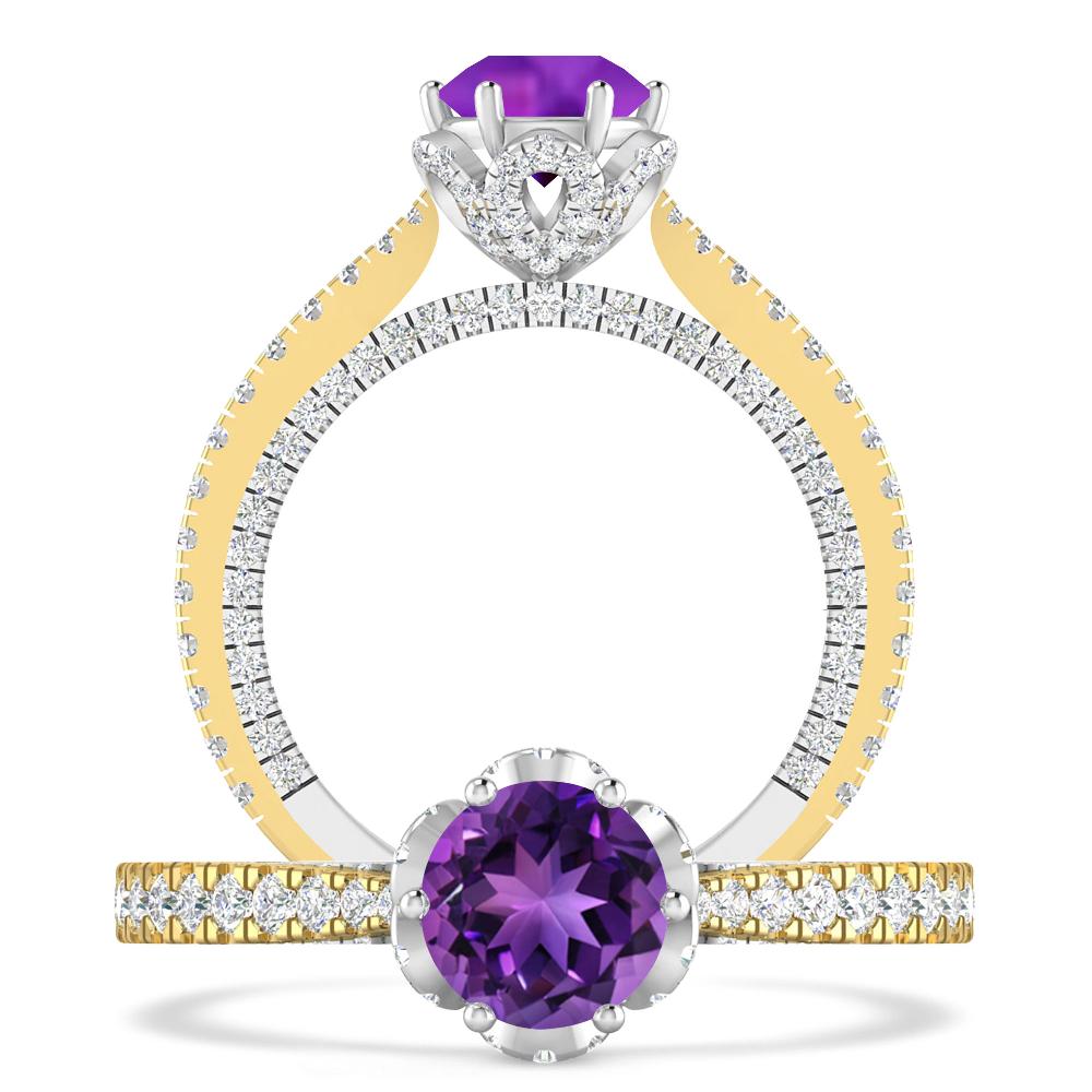 Yellow Gold - Amethyst