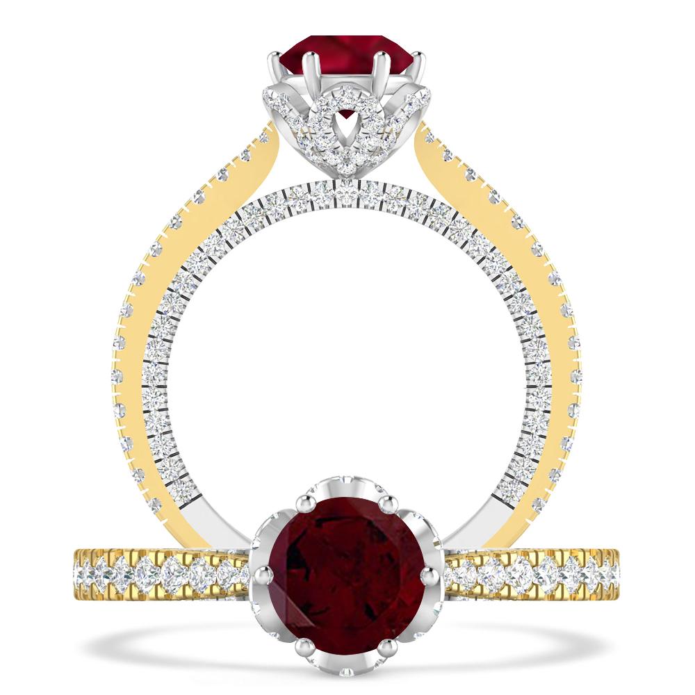 Yellow Gold - Garnet