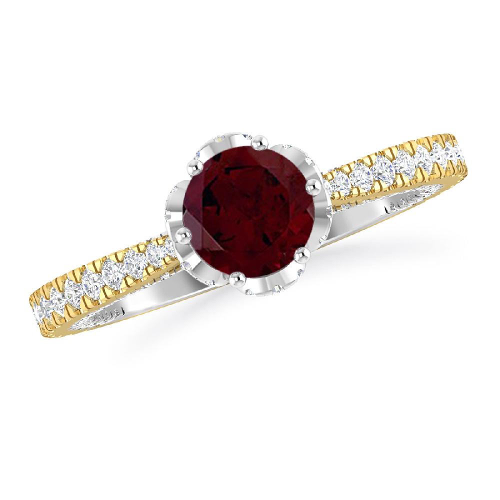 Yellow Gold - Garnet