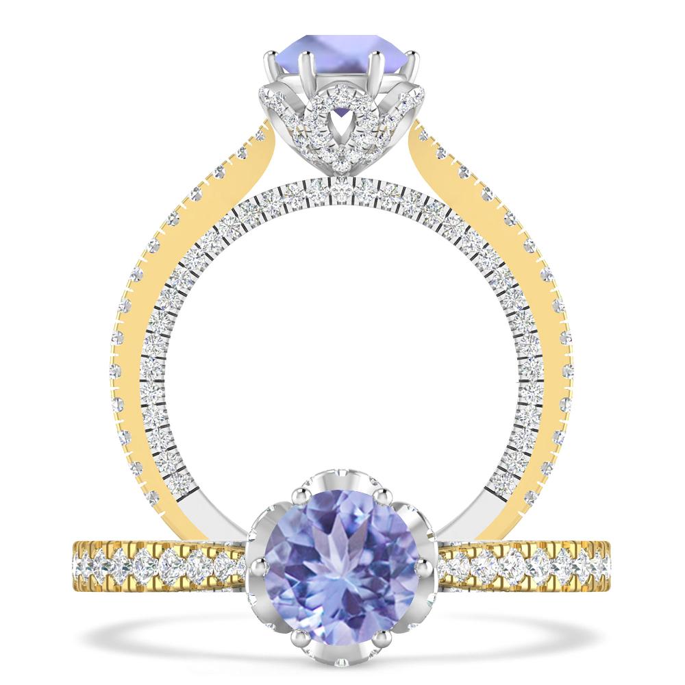 Yellow Gold - Tanzanite