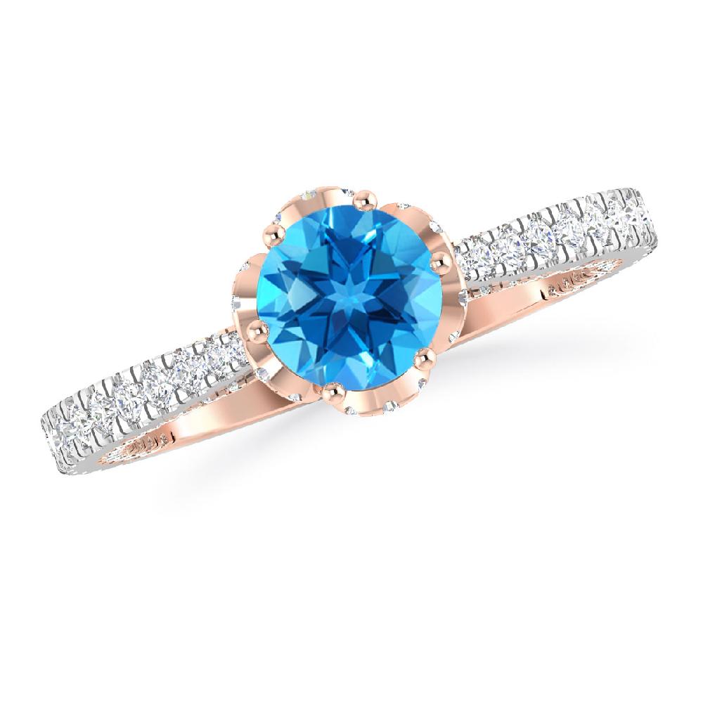 White Gold - Blue Topaz