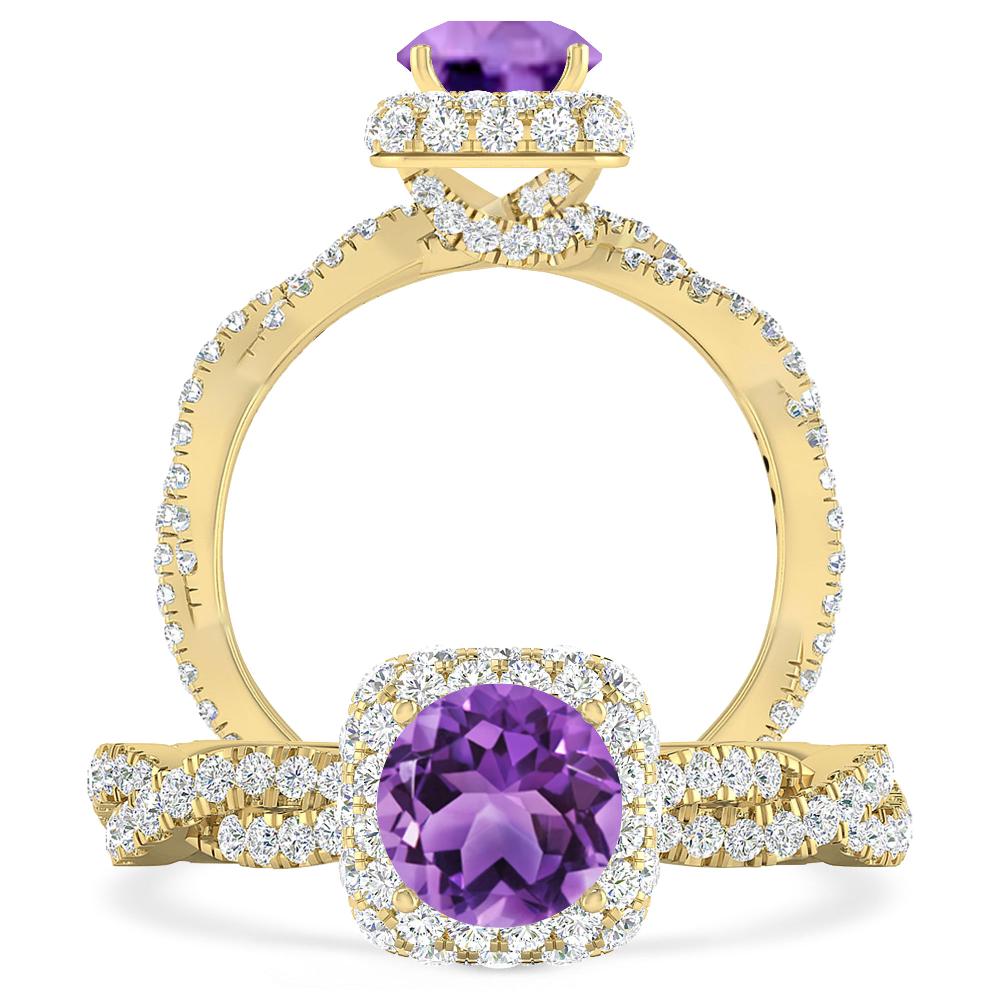 Yellow Gold - Amethyst