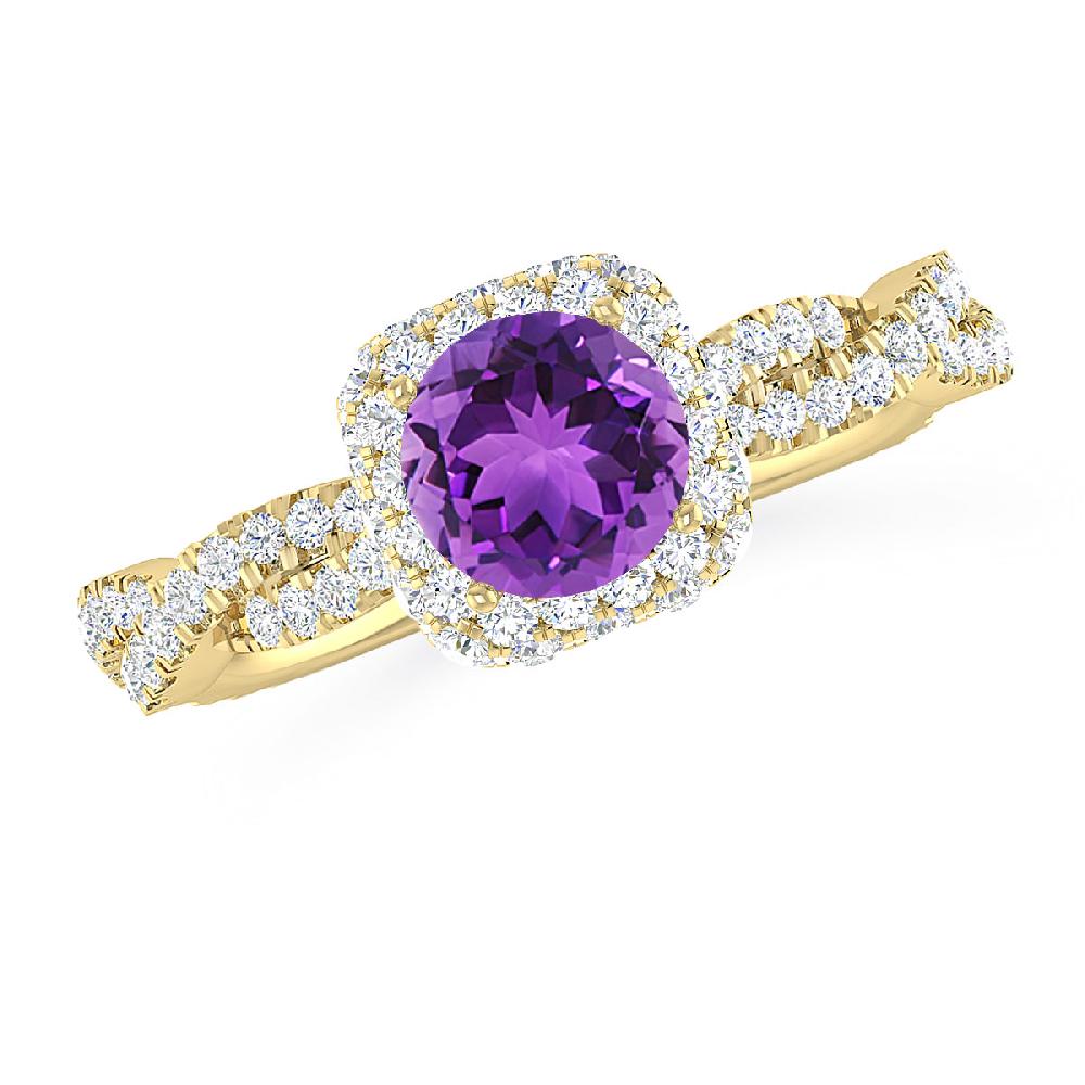 Yellow Gold - Amethyst