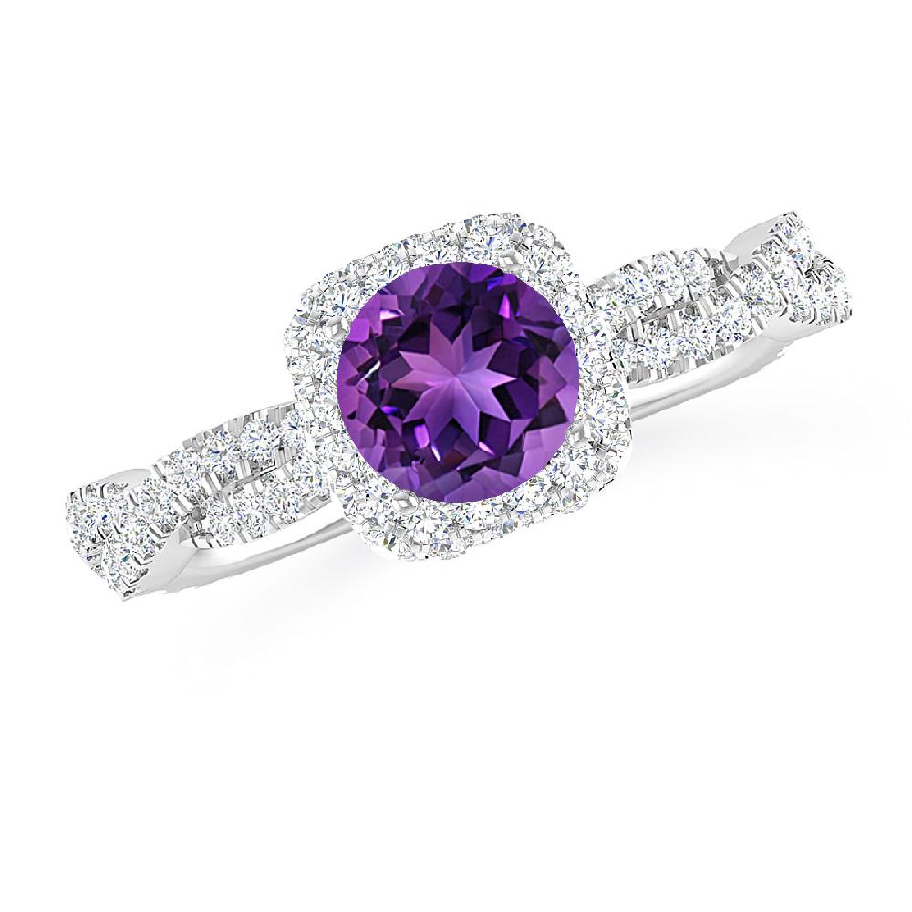 White Gold - Amethyst