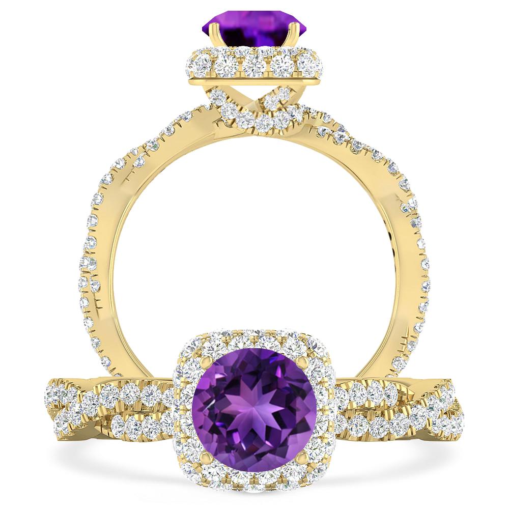 Yellow Gold - Amethyst