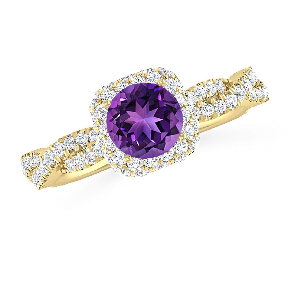 Yellow Gold - Amethyst