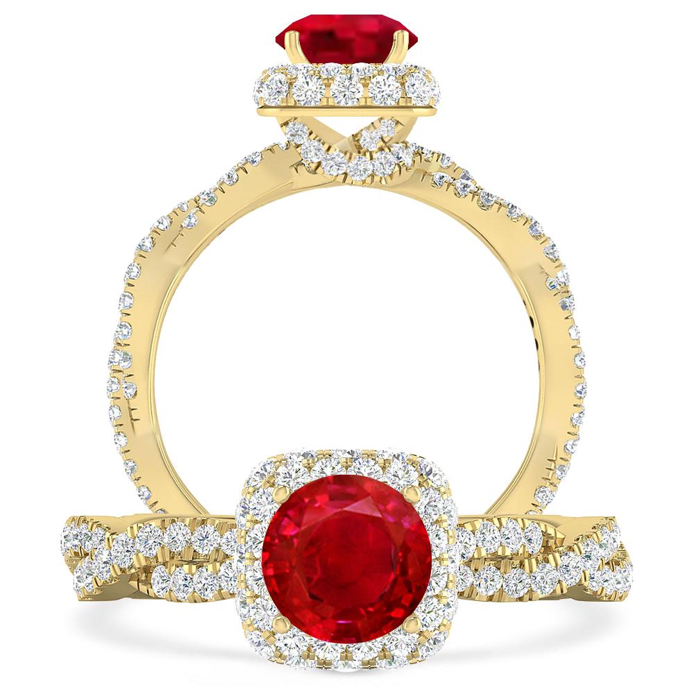 Yellow Gold - Ruby