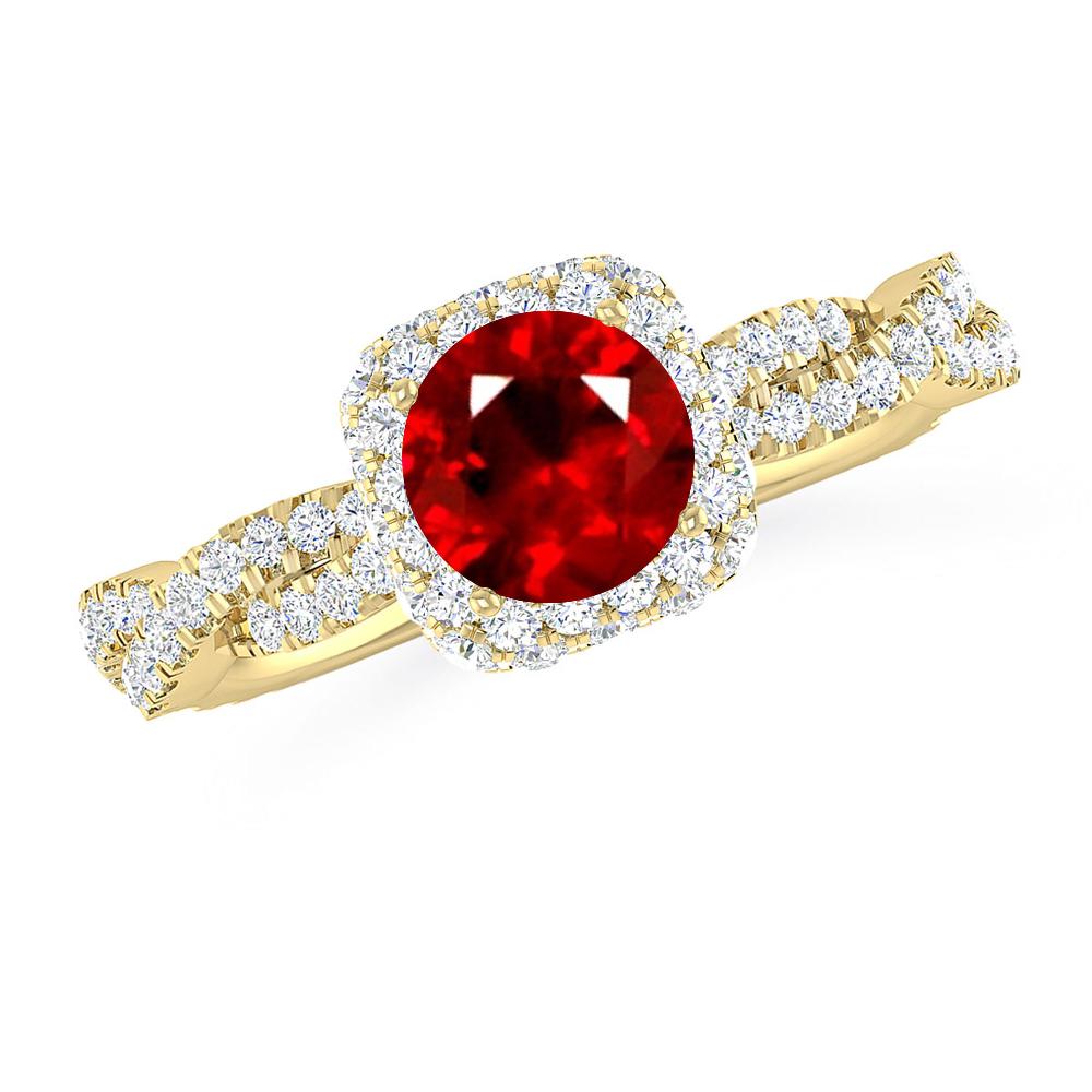 Yellow Gold - Ruby