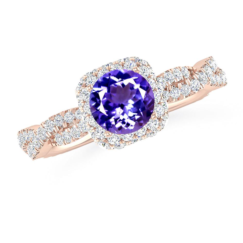 Rose Gold - Tanzanite