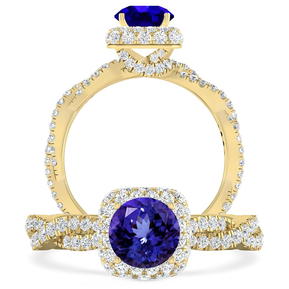 Yellow Gold - Tanzanite