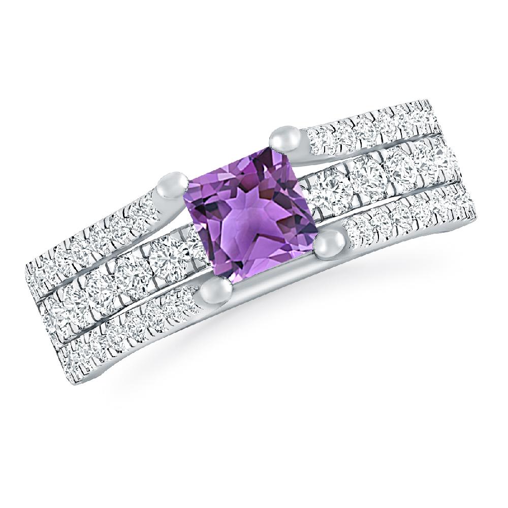 White Gold - Amethyst