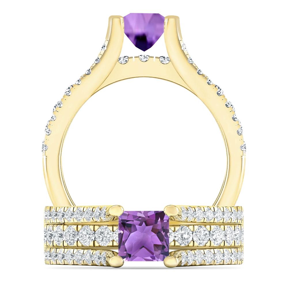 Yellow Gold - Amethyst