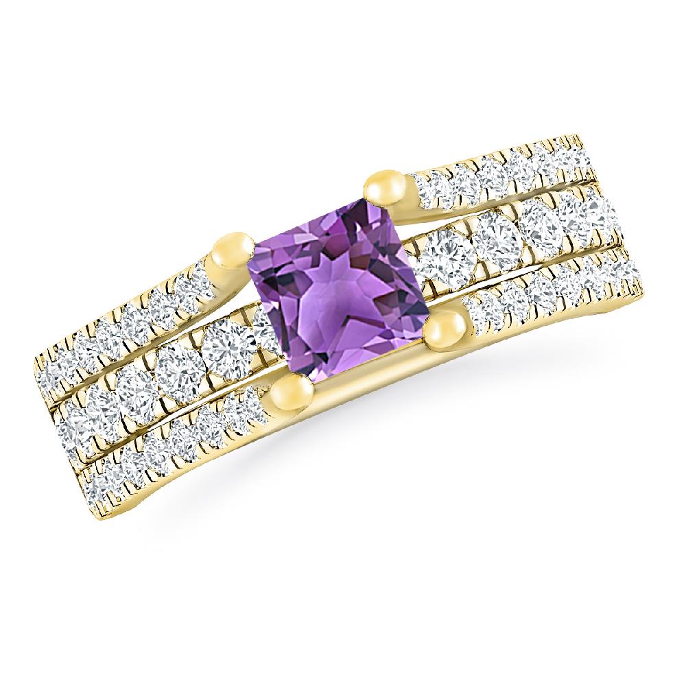 Yellow Gold - Amethyst