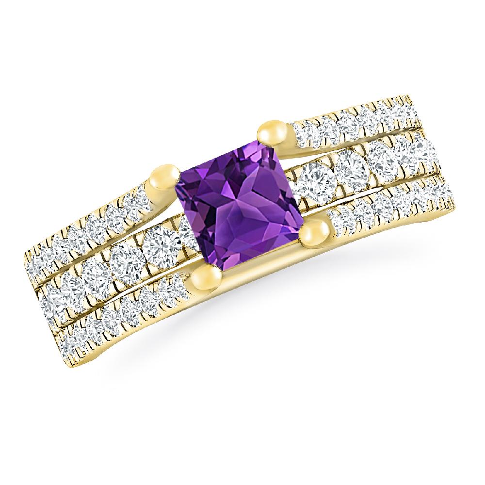 Yellow Gold - Amethyst