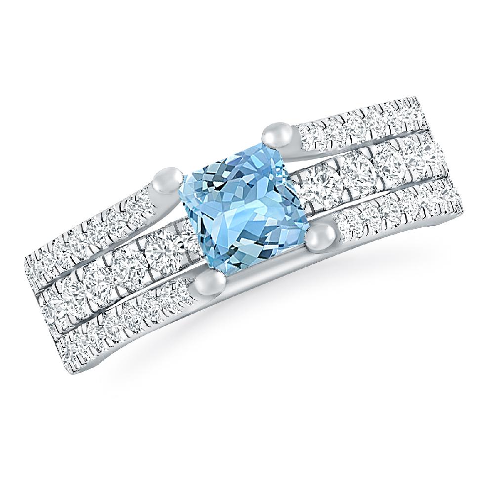 White Gold - Aquamarine