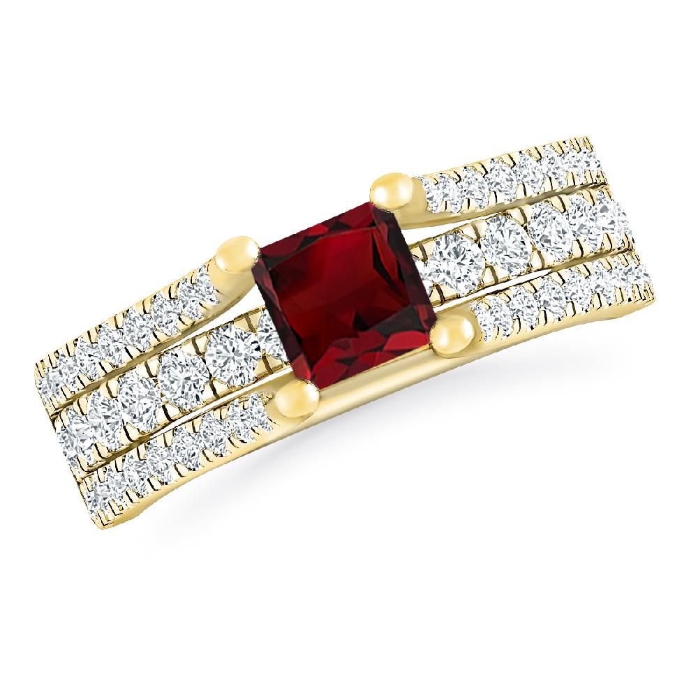 Yellow Gold - Garnet