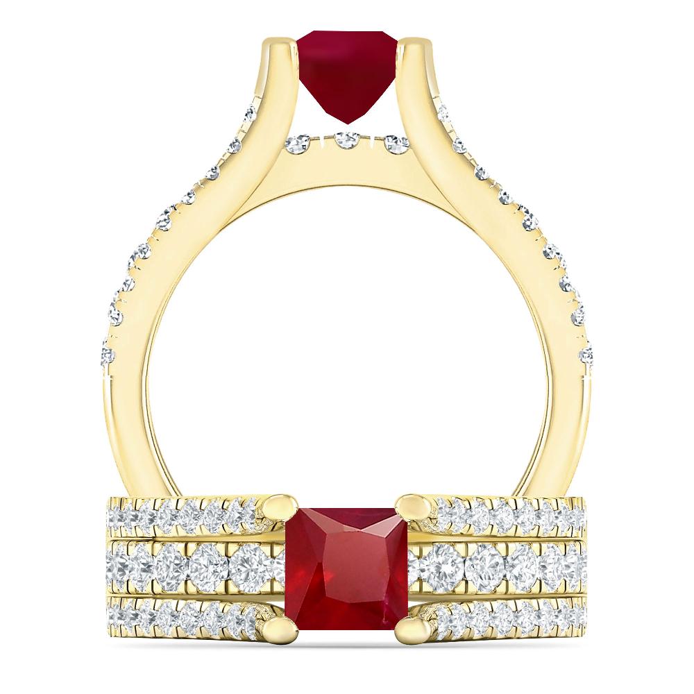 Yellow Gold - Ruby