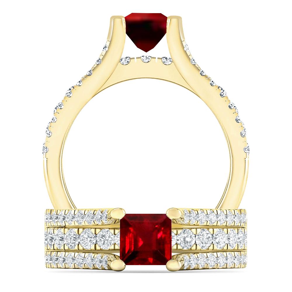 Yellow Gold - Ruby