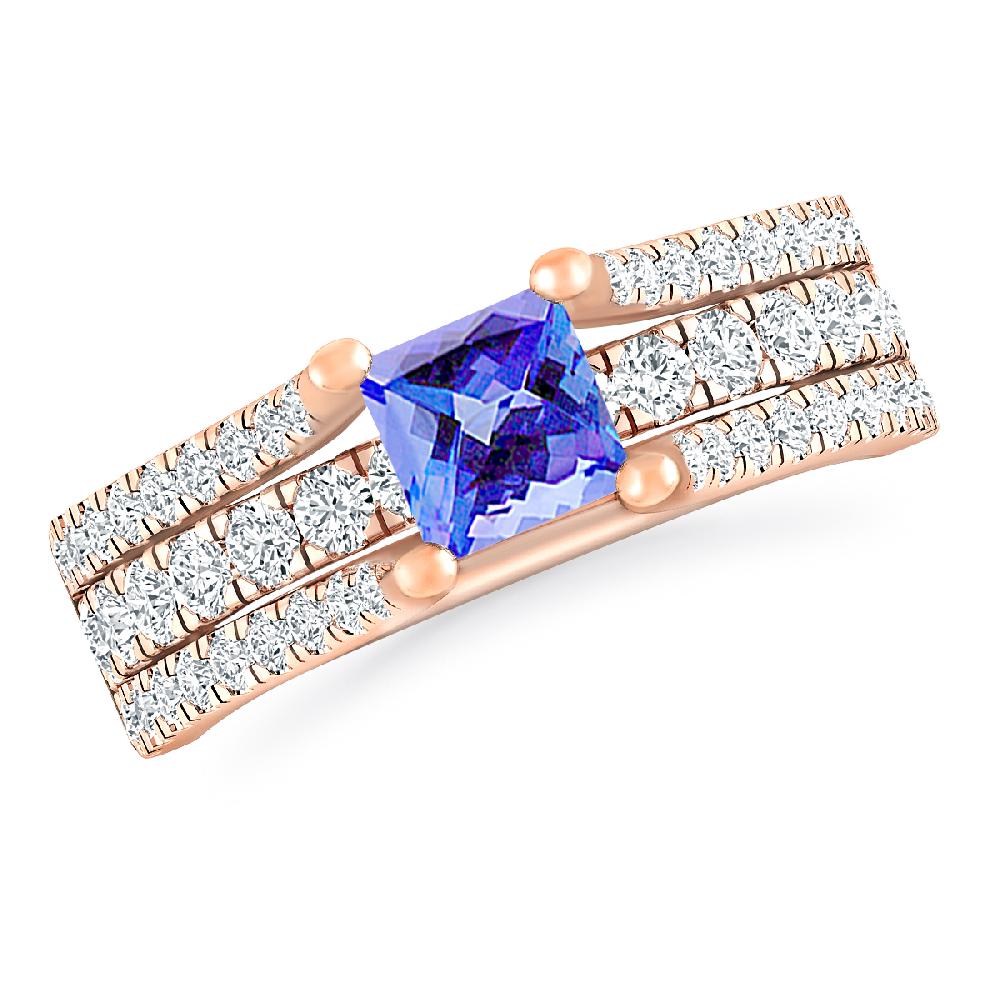 Rose Gold - Tanzanite