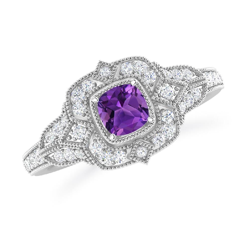 White Gold - Amethyst