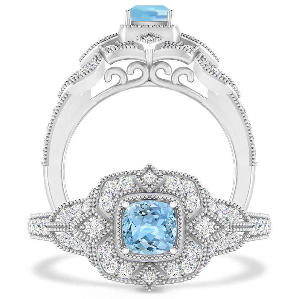 White Gold - Aquamarine