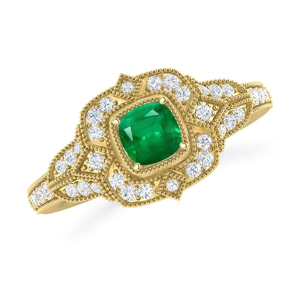 Yellow Gold - Emerald