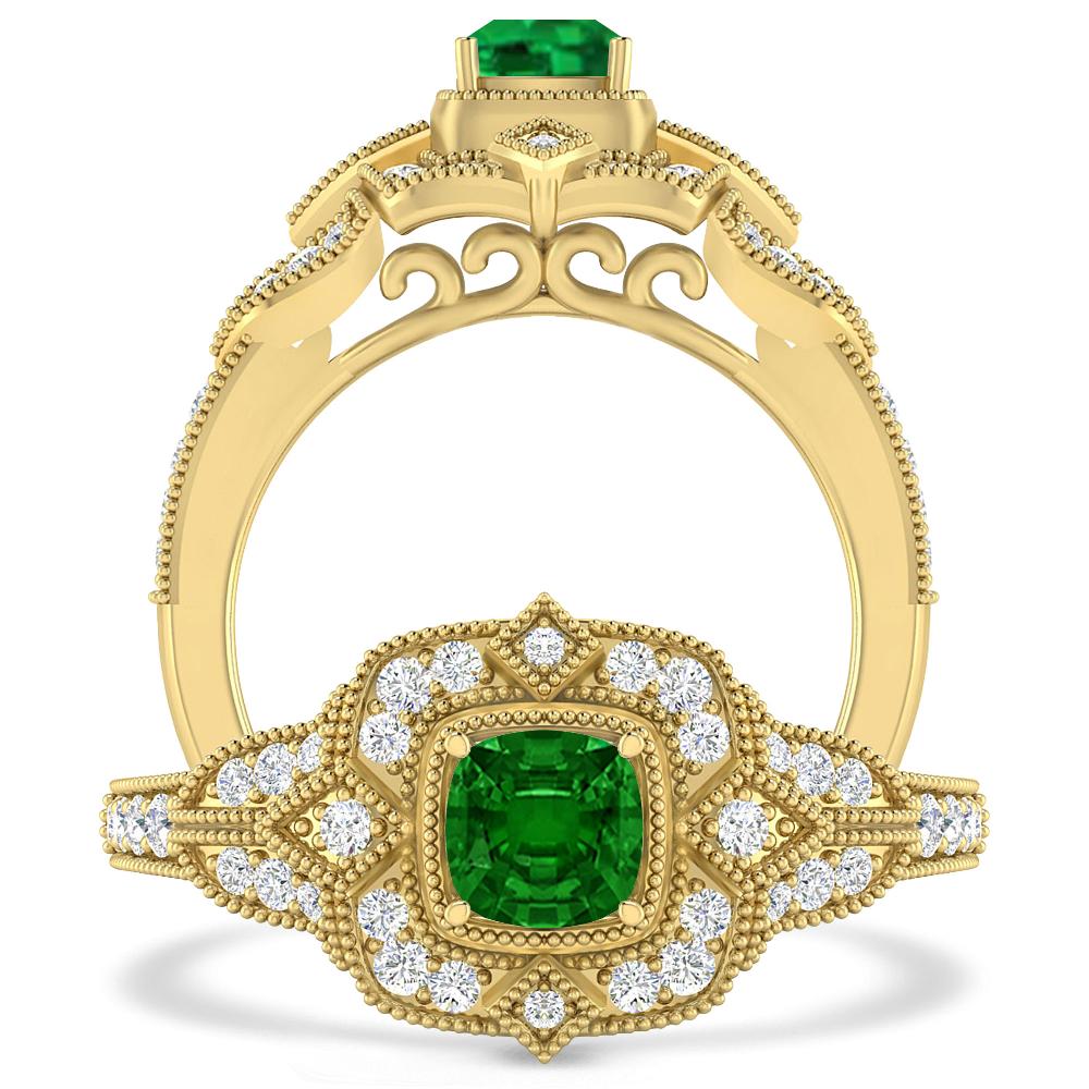 Yellow Gold - Emerald