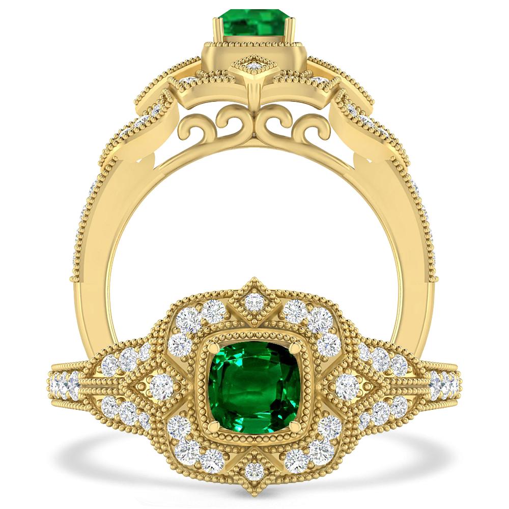 Yellow Gold - Emerald