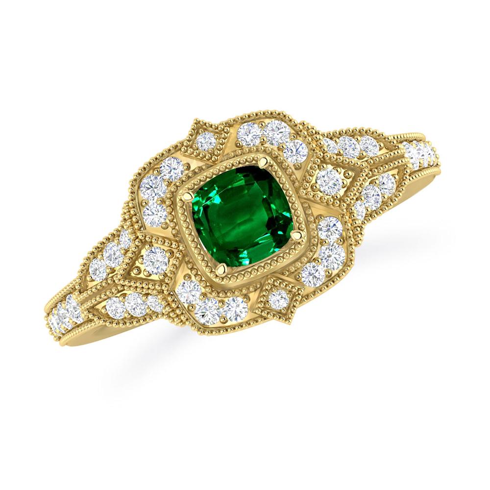 Yellow Gold - Emerald