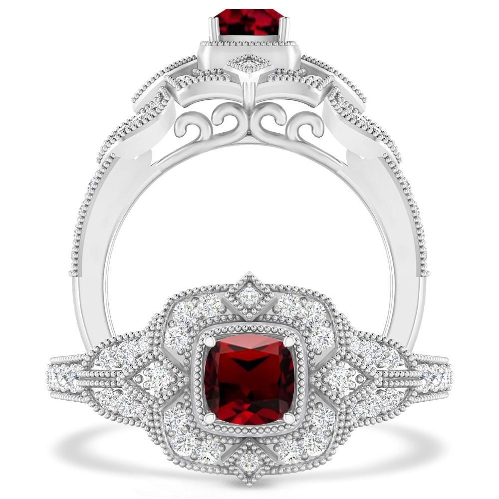 White Gold - Garnet