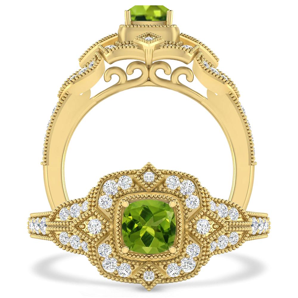 Yellow Gold - Peridot