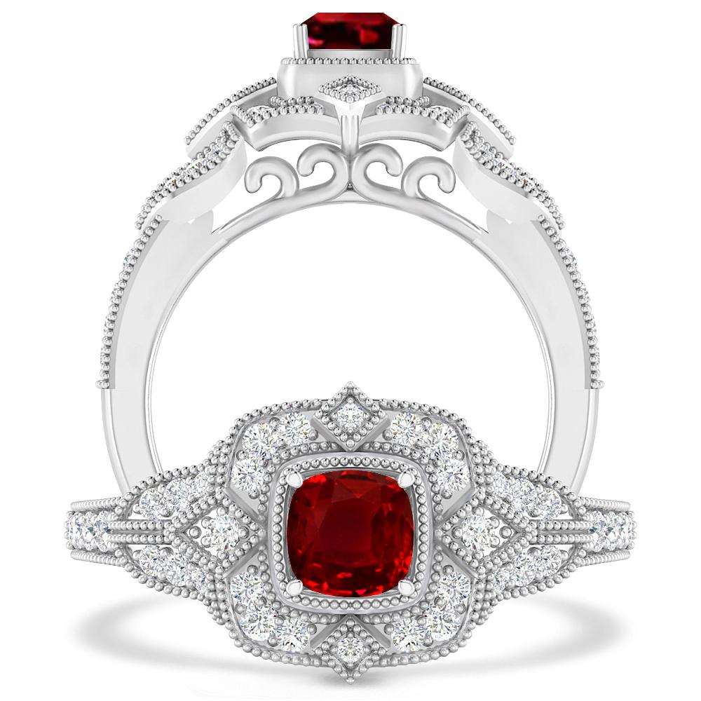 White Gold - Ruby