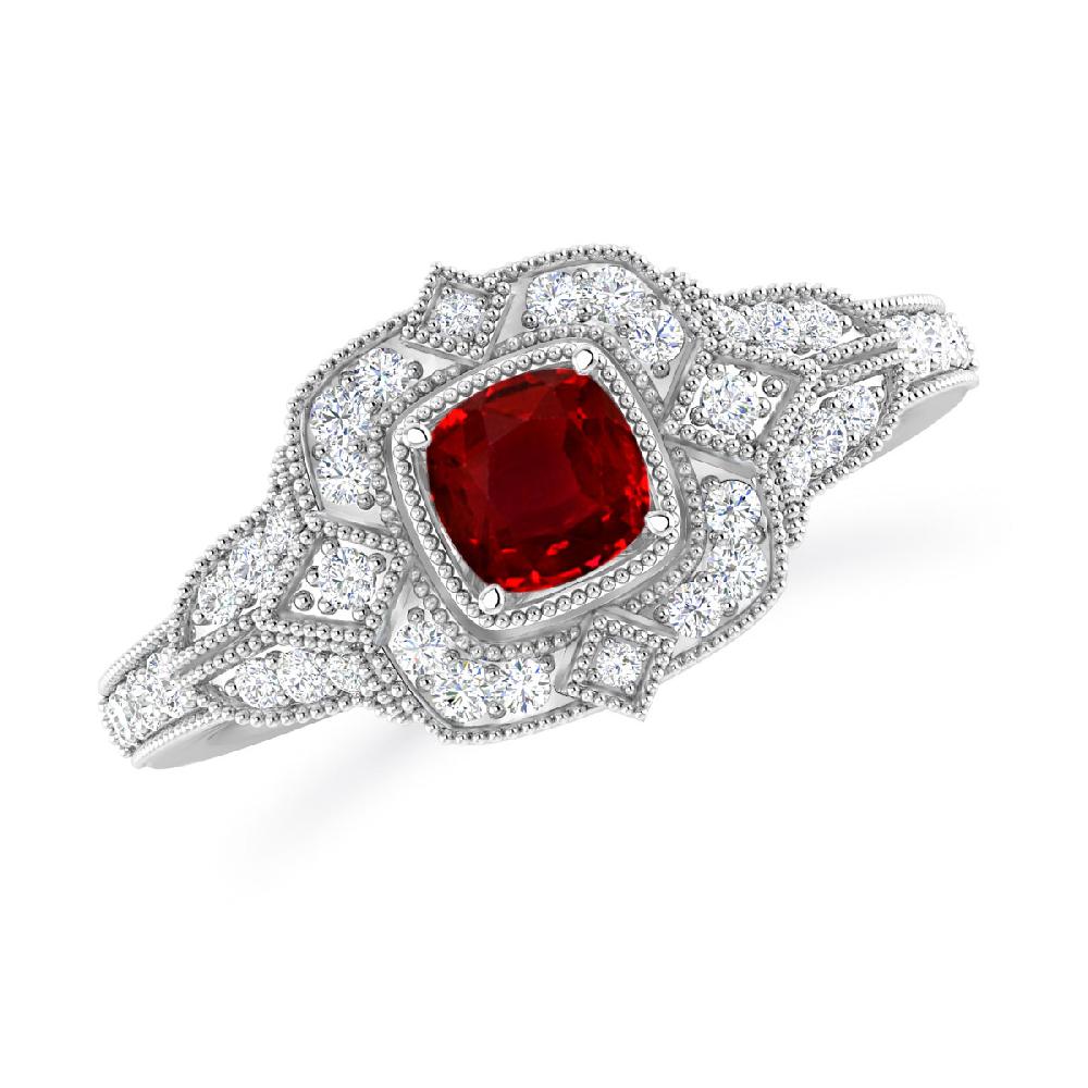 White Gold - Ruby