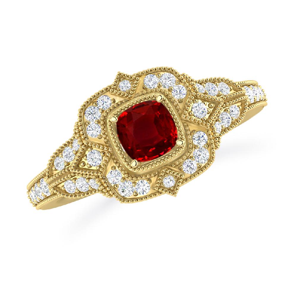 Yellow Gold - Ruby