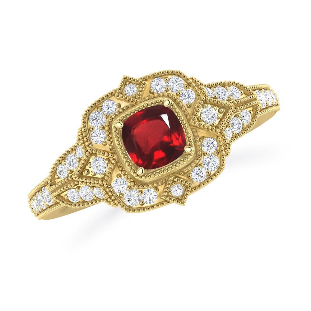 Yellow Gold - Ruby