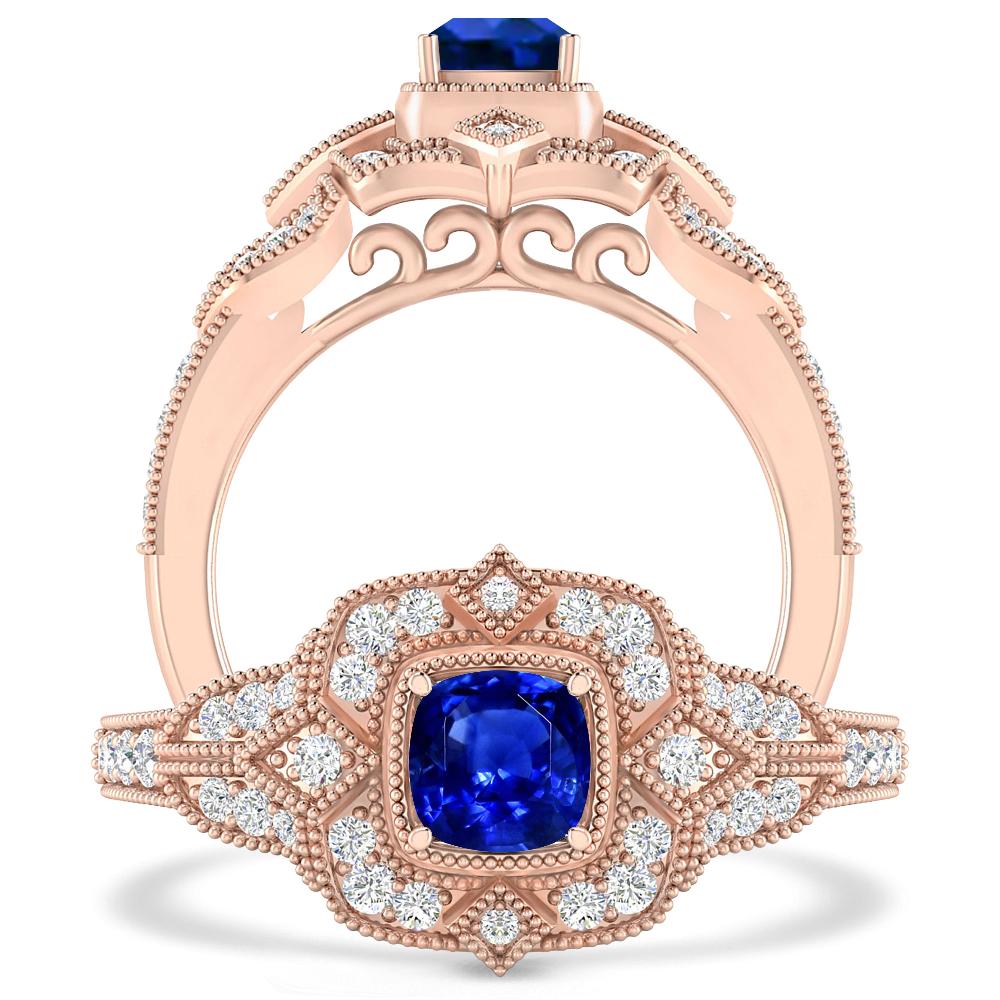 Rose Gold - Sapphire