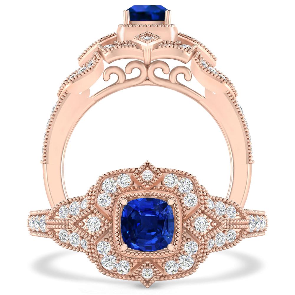 Rose Gold - Sapphire