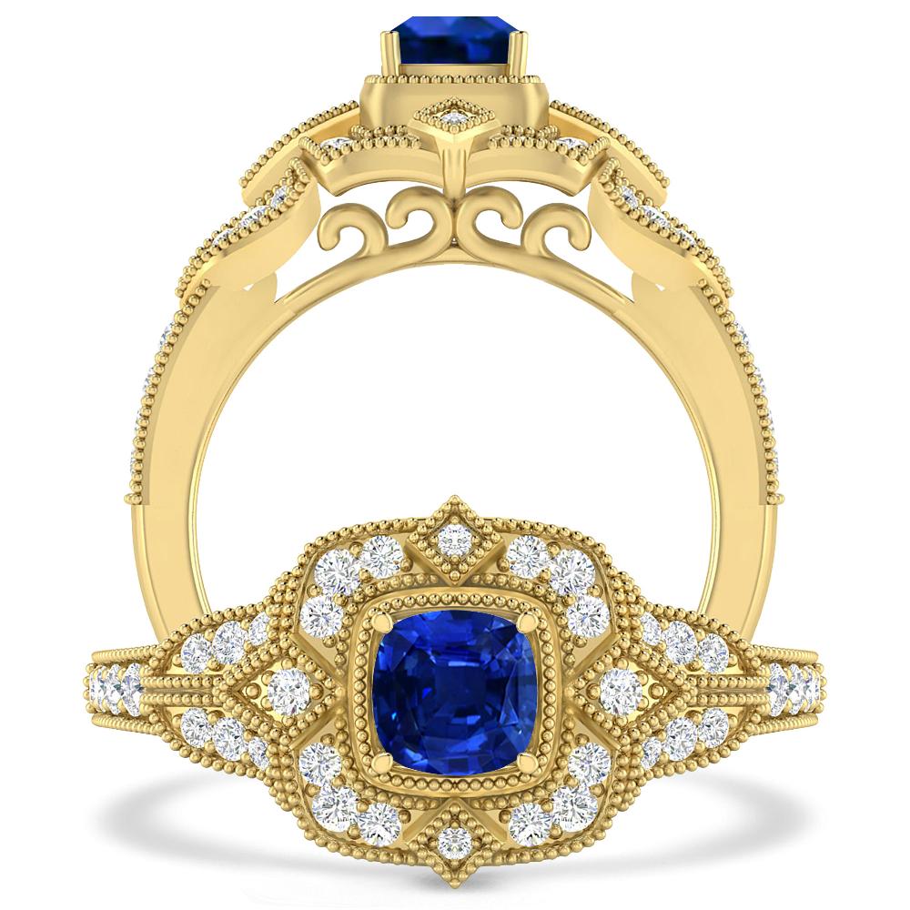 Yellow Gold - Sapphire