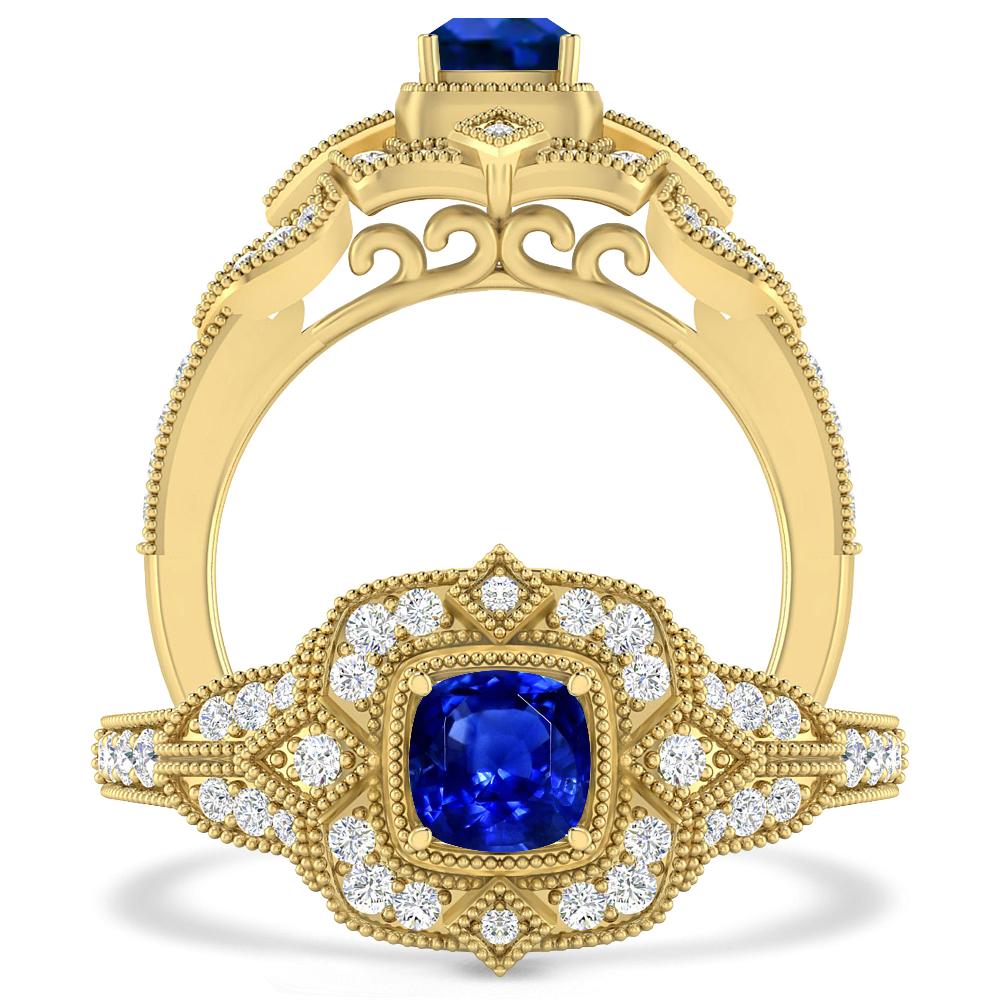 Yellow Gold - Sapphire